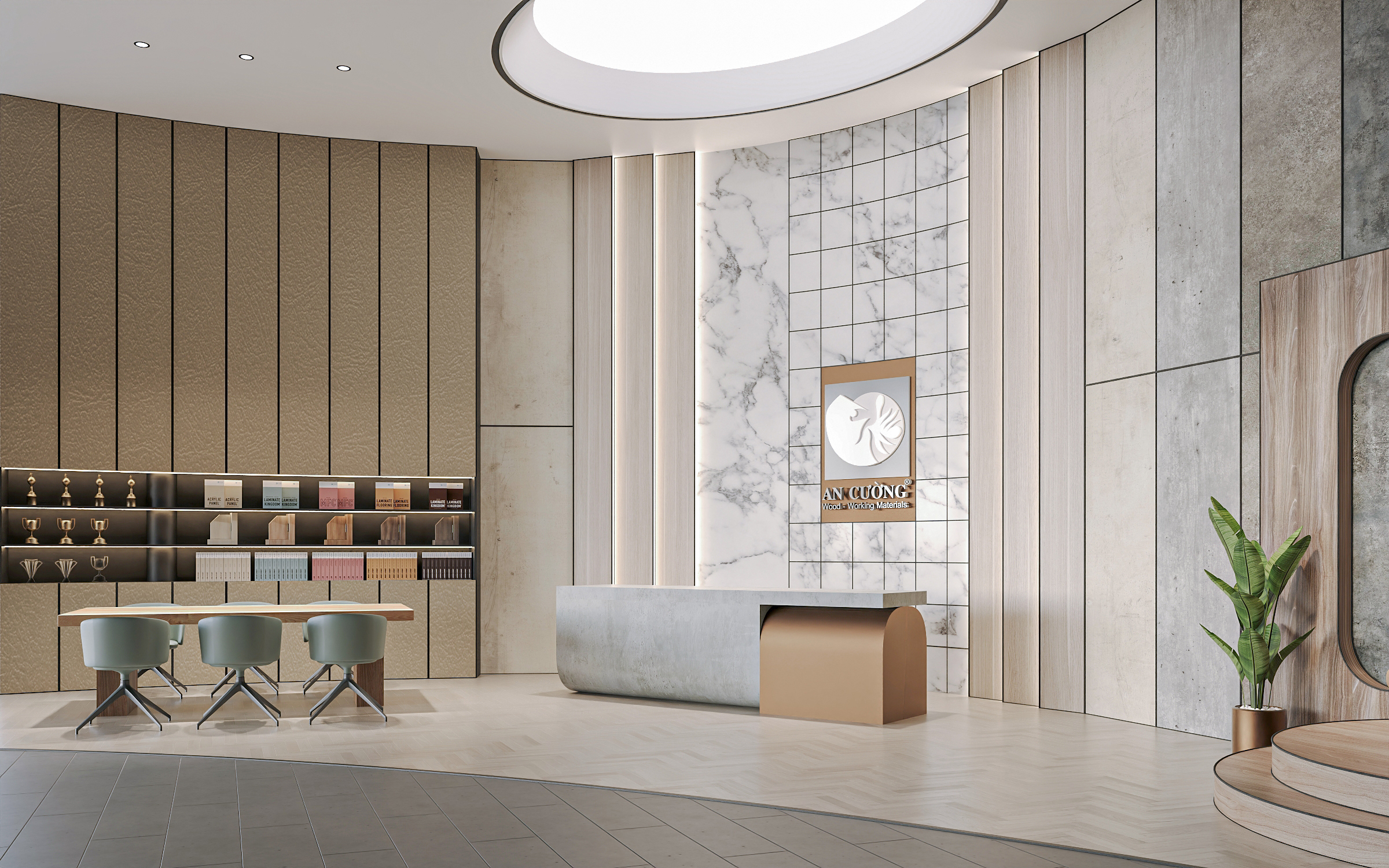 Phối cảnh showroom An Cường 2