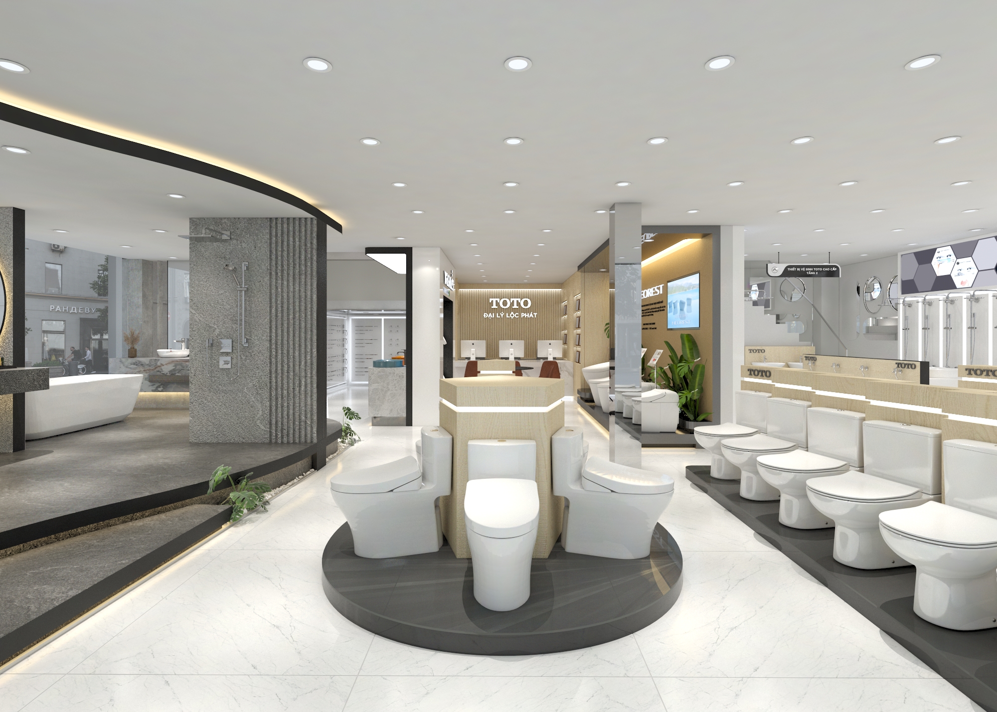 Phối cảnh showroom đại lý 1