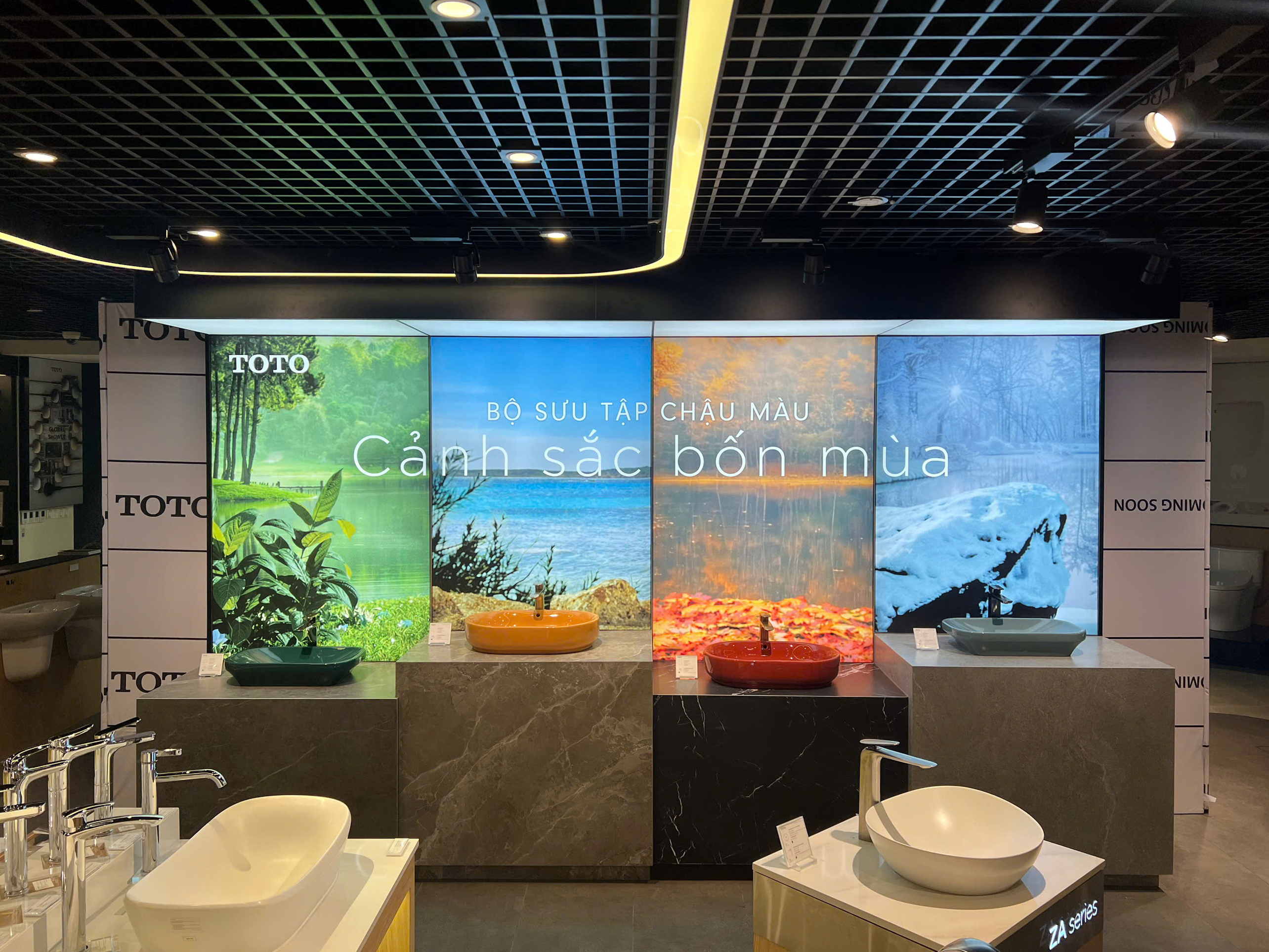 Khu trải nghiệm sen vòi hoàn thiện tại showroom Hà Nội